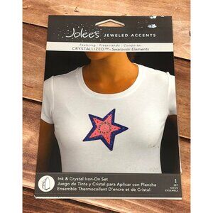 JOLEES JEWELED ACCENTS 56-40071 STAR  LIGHT CRYSTAL & METAL IRON ON SWAROVSKI